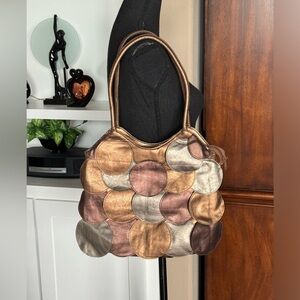 Vintage Mondo Circle‎ Flap Shoulder Bag